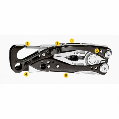 Мультитул LEATHERMAN Skeletool СХ Black, 8 инстр, 10см