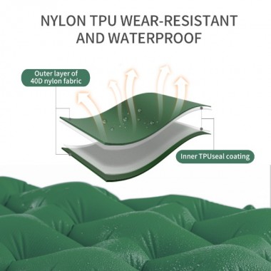 Матрас надувной NATUREHIKE FC-12, с насосом, 198х59х6.5см