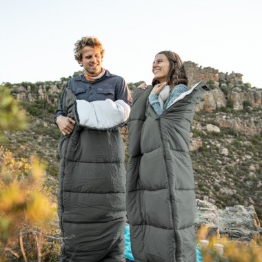 Спальный мешок NATUREHIKE F150 Envelop Cotton, 75х190см (голубой/зеленый/серый)