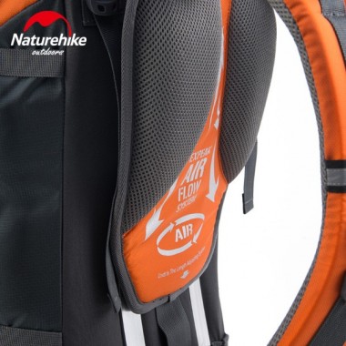 Рюкзак туристический NATUREHIKE Tanfeng, 70+5L, 75х33х27см, оранжевый