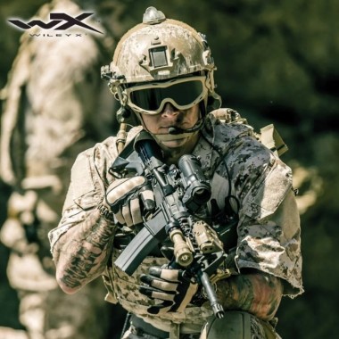 Маска защитная Wiley X WX Spear  (Frame: Matte Tan, Lens: Grey + Clear + Rust)