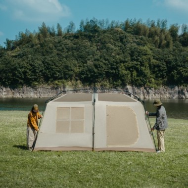 Палатка NATUREHIKE Village 13 Automatic, 4-6 местн., коричневая