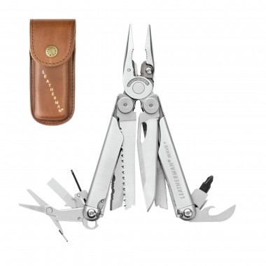 Мультитул LEATHERMAN Wave Plus, 18 инстр, 10см, чехол кожа