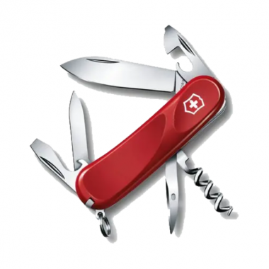 Нож перочинный Victorinox Evolution 10 (2.3803.E) 85мм, 14 функций, красный (карт.кор.)
