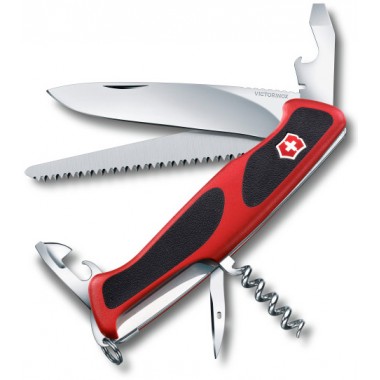 Нож перочинный Victorinox RangerGrip 55 (0.9563.C) 130мм 12функций красный/черный