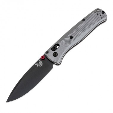 Нож складной BENCHMADE Bugout, Aluminum Gray, M390 клинок черн. P 8,2 см
