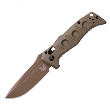 Нож складной BENCHMADE Mini Auto Adamas, G-10 OD Green, Cru-Wear клинок P 8,3 см