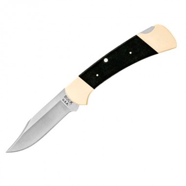 Нож складной BUCK 112 Ranger Vintage, Micarta Black/Brass, 440C клинок P 7,6 см