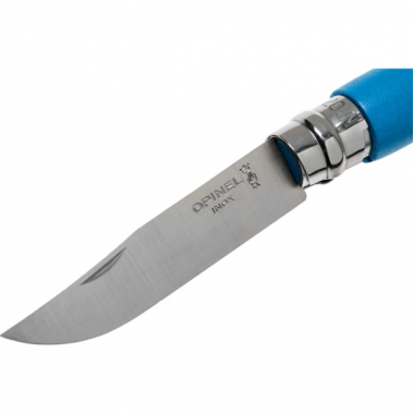 Нож Opinel Trekking №07 клинок 8см, нерж.сталь, граб, синий, темляк
