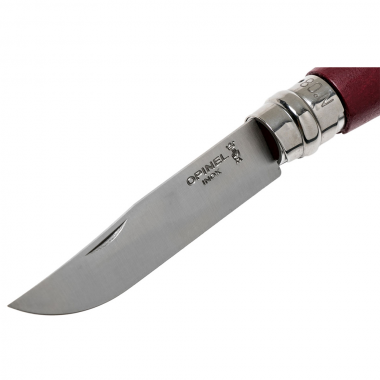 Нож Opinel Trekking №08 клинок 8,5см, нерж.сталь, граб, красно-коричн., темляк