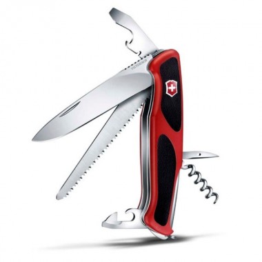Нож перочинный Victorinox RangerGrip 55 (0.9563.C) 130мм 12функций красный/черный