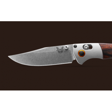 Нож складной BENCHMADE Mini Crooked River, Wood, S30V клинок P 8,6 см