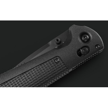 Нож складной BENCHMADE Redoubt, Grivory Black, D2 клинок черн. P 9 см