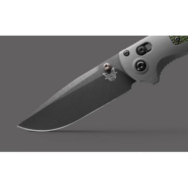 Нож складной BENCHMADE Redoubt, Grivory Green, D2 клинок черн. P 9 см
