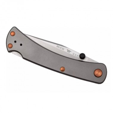 Нож складной BUCK 110 Slim Pro TRX Titanium, Titan Gray, S45VN клинок P 9,5 см