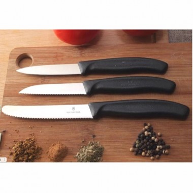 Набор ножей кухонных Victorinox Swiss Classic Paring (6.7113.3) 3шт, черный