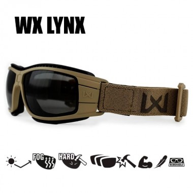 Очки защитные Wiley X WX Lynx (Frame: Matte Tan, Lens: Grey + Clear)