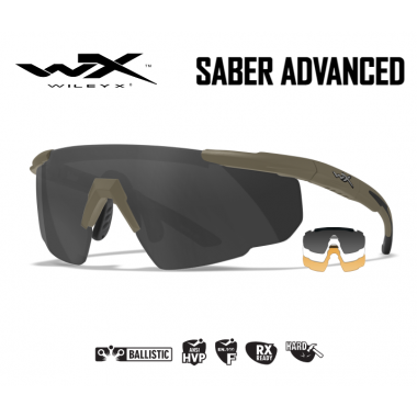 Очки защитные Wiley X WX Saber Advanced (Frame: Matte Tan, Lens: Clear   Grey   Rust)