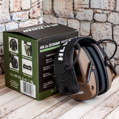 Активные наушники HL by ZOHAN EM030, NRR 22dB, Bluetooth, Brown