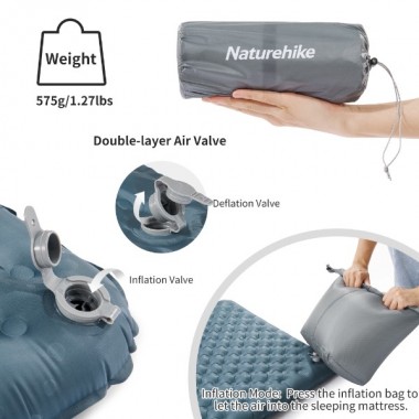 Надувной туристический коврик Naturehike R3.5