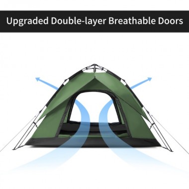 Палатка NATUREHIKE Automatic, 3-4 местная, зеленая