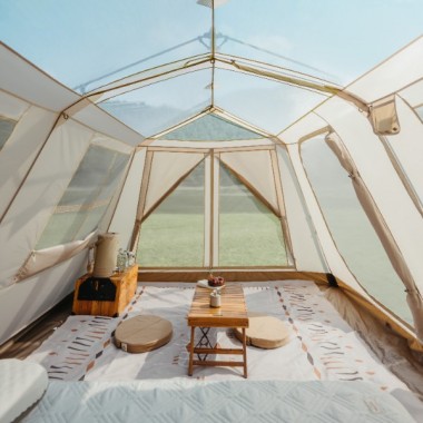 Палатка NATUREHIKE Village 13 Automatic, 4-6 местн., коричневая