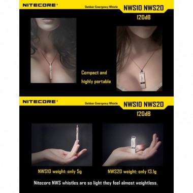 Свисток NITECORE NWS10, цвет титан