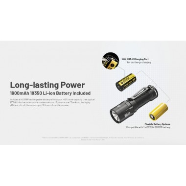 Фонарь NITECORE MT1C Pro (NiteLabUHi20, 1000 люмен, 360 метров, 16 часов, 18350)