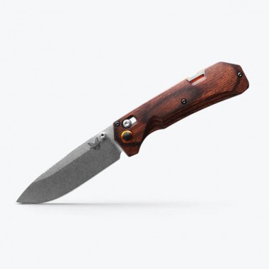 Нож складной BENCHMADE Grizzly Creek, Wood Dark Brown, S30V клинок P 8,9 см