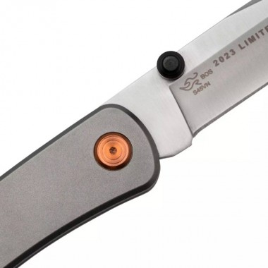 Нож складной BUCK 110 Slim Pro TRX Titanium, Titan Gray, S45VN клинок P 9,5 см