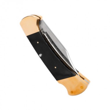 Нож складной BUCK 112 Ranger Vintage, Micarta Black/Brass, 440C клинок P 7,6 см