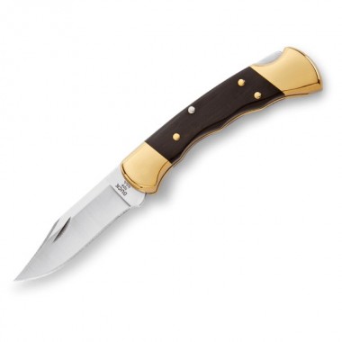 Нож складной BUCK 112 Ranger, FG Wood Ebony/Brass, 420HC клинок P 7,6 см