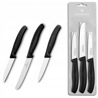 Набор ножей кухонных Victorinox Swiss Classic Paring (6.7113.3) 3шт, черный