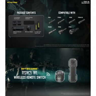 Кнопка беспроводная NITECORE RSW2i WL (P10i, P10iX, P20i, P20i UV, P20iX, P30i, P35i)