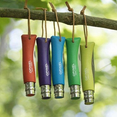 Нож Opinel Trekking №08 клинок 8,5см, нерж.сталь, граб, красно-коричн., темляк