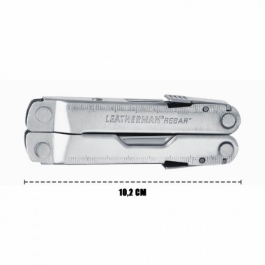 Мультитул LEATHERMAN Rebar Stainless, 17 инстр, 10,16см, чехол кожа