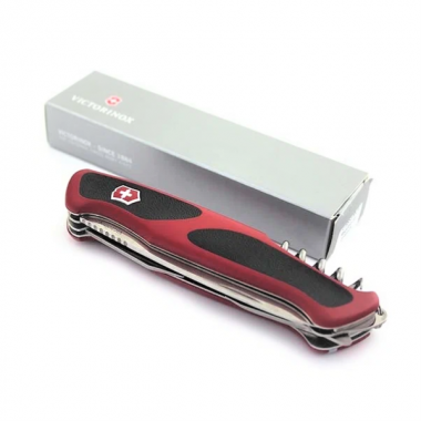 Нож перочинный Victorinox RangerGrip 53 (0.9623.C), 130мм, 5 ф., красный/черный