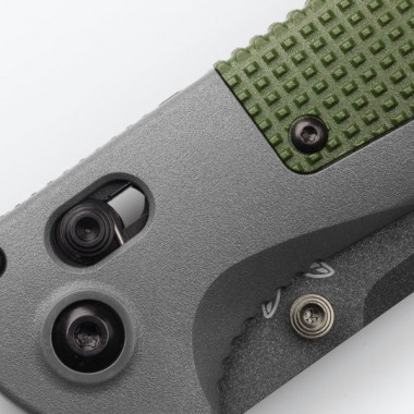 Нож складной BENCHMADE Redoubt, Grivory Green, D2 клинок черн. P 9 см