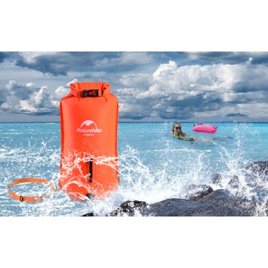 Гермомешок NATUREHIKE надувной, 18L, 50х25х20см, оранжевый