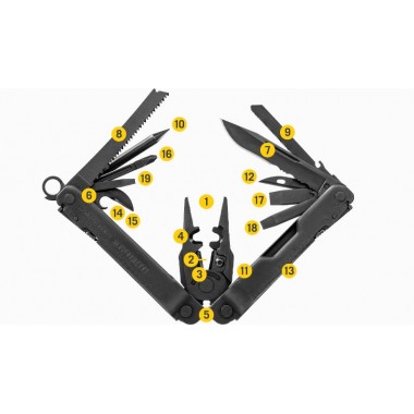 Мультитул LEATHERMAN Super Tool 300 EOD Black, 19 инстр, 11,5см, чехол нейлон Molle
