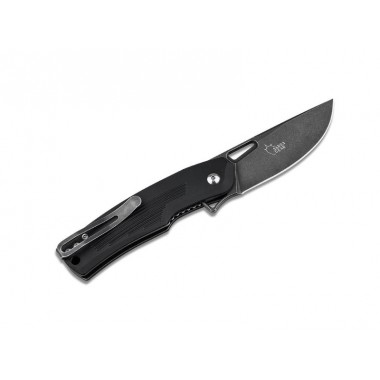 Нож складной BOKER Plus Nahal, Allum.Black, D2 клинок черн. P 8 см