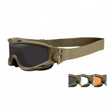 Маска защитная Wiley X WX Spear  (Frame: Matte Tan, Lens: Grey + Clear + Rust)
