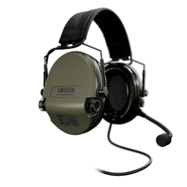 Тактическая гарнитура SORDIN SUPREME MIL CC SLIM HEADBAND, green/черная кожа (Nexus TP120)