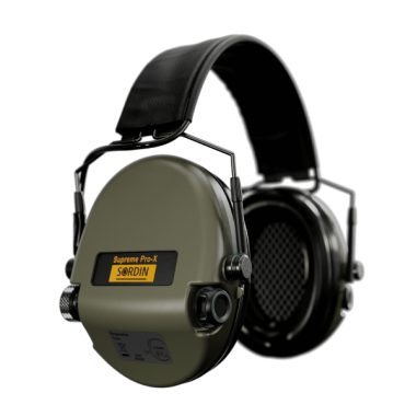 АКТИВНЫЕ НАУШНИКИ SORDIN SUPREME PRO-X SLIM LEATHER (хаки/черная кожа)