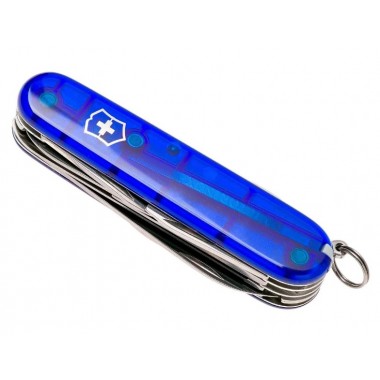 Нож перочинный Victorinox Huntsman (1.3713.T2) 91 мм, 15 функций, прозрачный синий