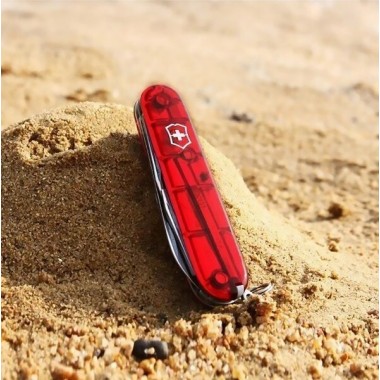 Нож перочинный Victorinox Spartan (1.3603.T) 91 мм, 12 функций, прозрачный красный