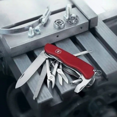 Нож перочинный Victorinox Work Champ (0.8564), 111мм, 21 ф., красный