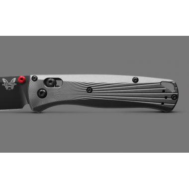 Нож складной BENCHMADE Bugout, Aluminum Gray, M390 клинок черн. P 8,2 см