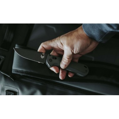 Нож складной BENCHMADE Redoubt, Grivory Green, D2 клинок черн. P 9 см