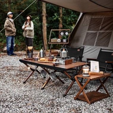 Стол складной NATUREHIKE 125х60см, 8,8 кг, цвет ореховое дерево